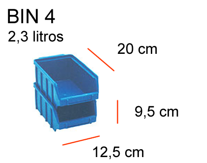 Caixa Plástica Organizadora - Gaveteiro Bin nº 4-0