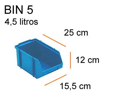 Caixa Plástica Organizadora - Gaveteiro Bin nº 5-0
