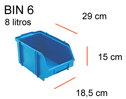 Caixa Plástica Organizadora - Gaveteiro Bin nº 6-0
