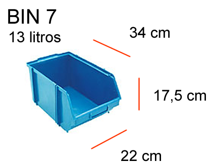 Caixa Plástica Organizadora - Gaveteiro Bin nº 7-0