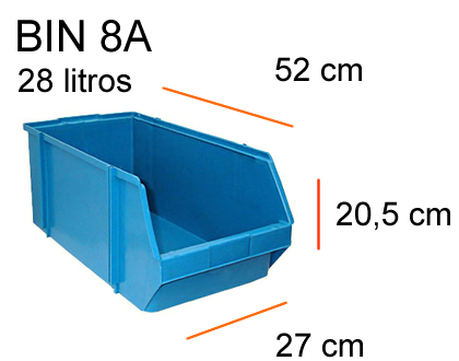 CAIXA PLàSTICA ORGANIZADORA - GAVETEIRO BIN Nº 8 A-0