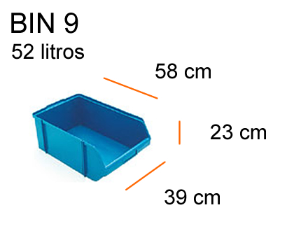 Caixa Plástica Organizadora - Gaveteiro Bin nº 9-0